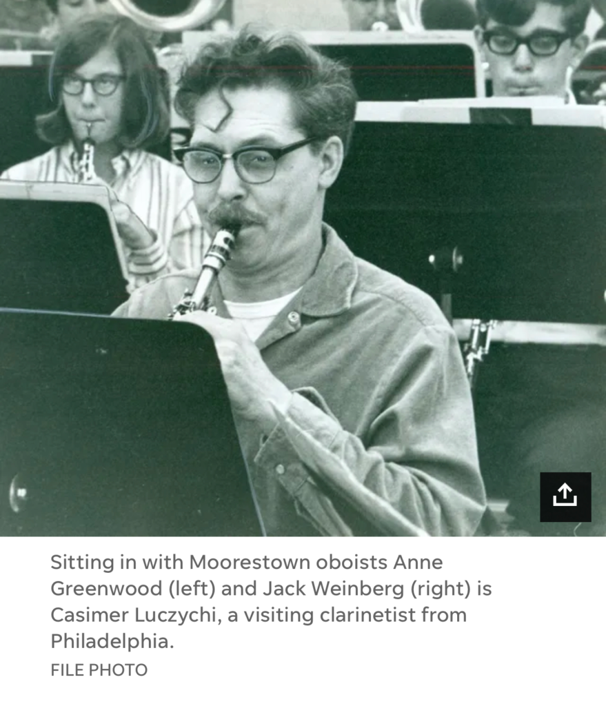 Old Photo of people playing Clarinet